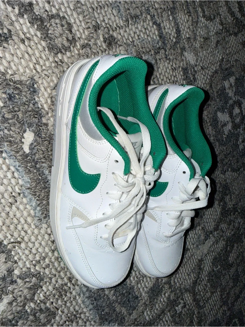 Nike Gamma Force White & Malachite Green Court Sneakers